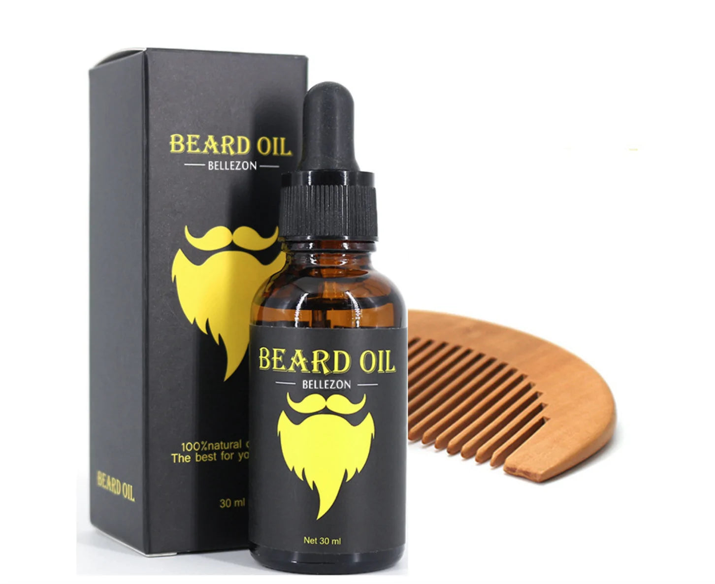 Mannen Baardgroei Olie Kit Verzachten Haargroei Voedende Enhancer Baard Wax Balsem Snor Olie Leave-In Conditioner Baard zorg